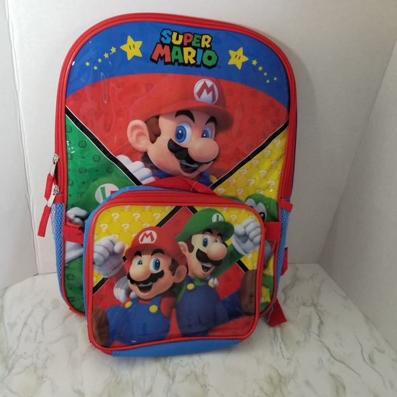 Super Mario & Luigi  and Yoshi Bookbag - Picture 1 of 4
